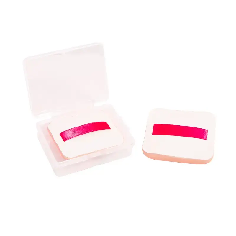Triangle Cotton Candy Makeup Sponge Storage Box