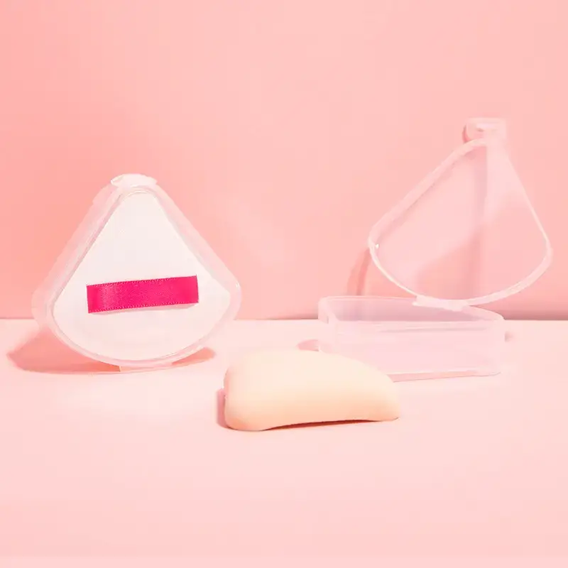 Triangle Cotton Candy Makeup Sponge Storage Box