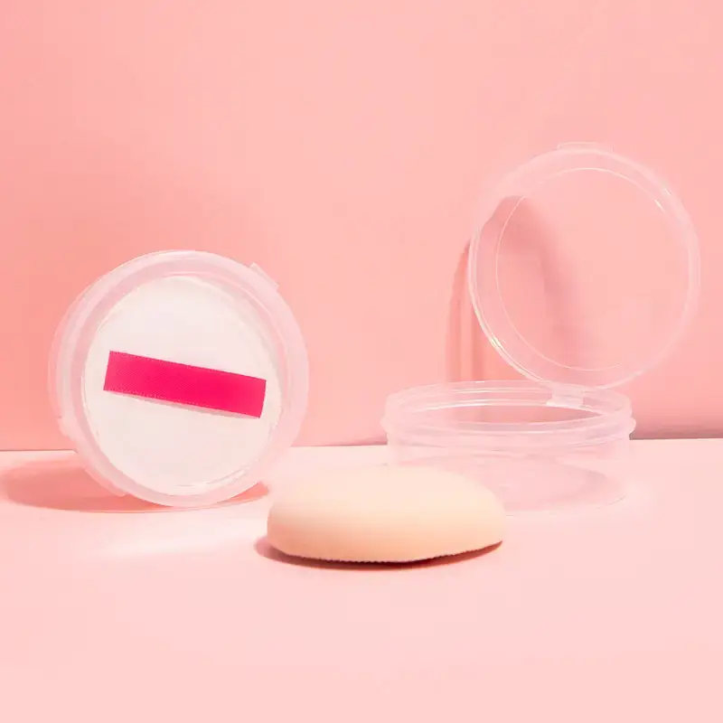 Triangle Cotton Candy Makeup Sponge Storage Box