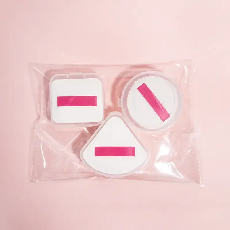 Triangle Cotton Candy Makeup Sponge Storage Box