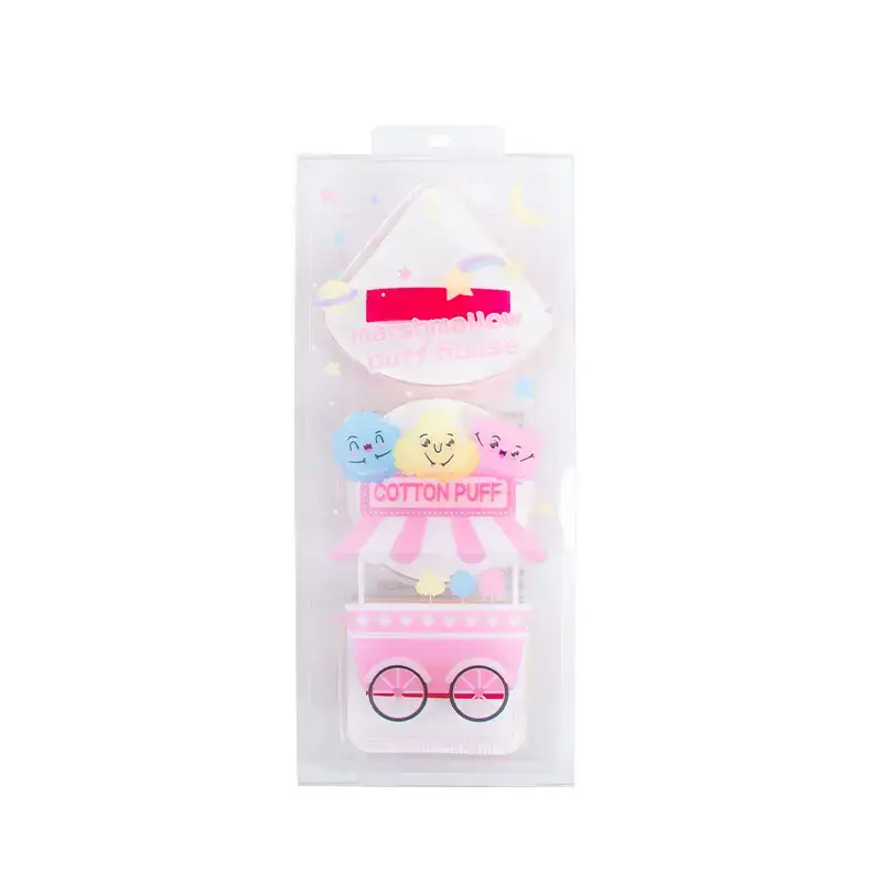 Triangle Cotton Candy Makeup Sponge Storage Box
