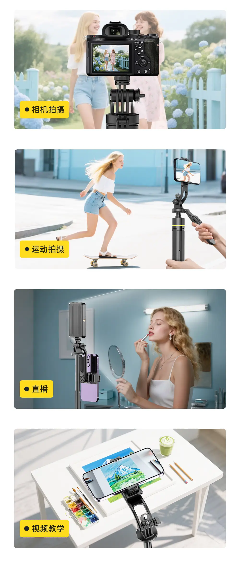 Tt18 Selfie Stick Tripod Stabilizer Gimbal Stand — feature 19