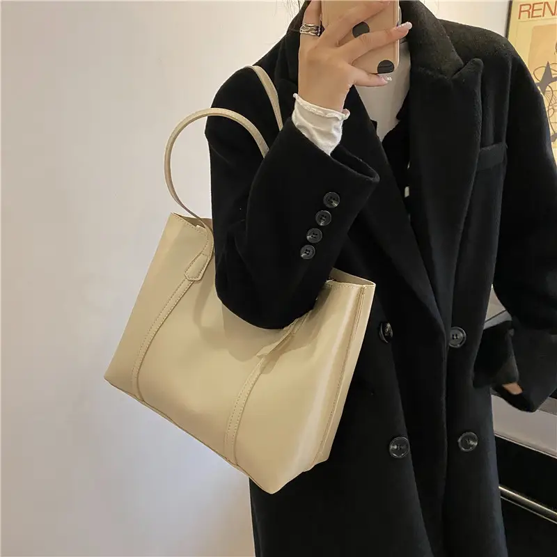 Women's Elegant Shoulder Bag Soft Leather Big Capacity 2021 - Image 6