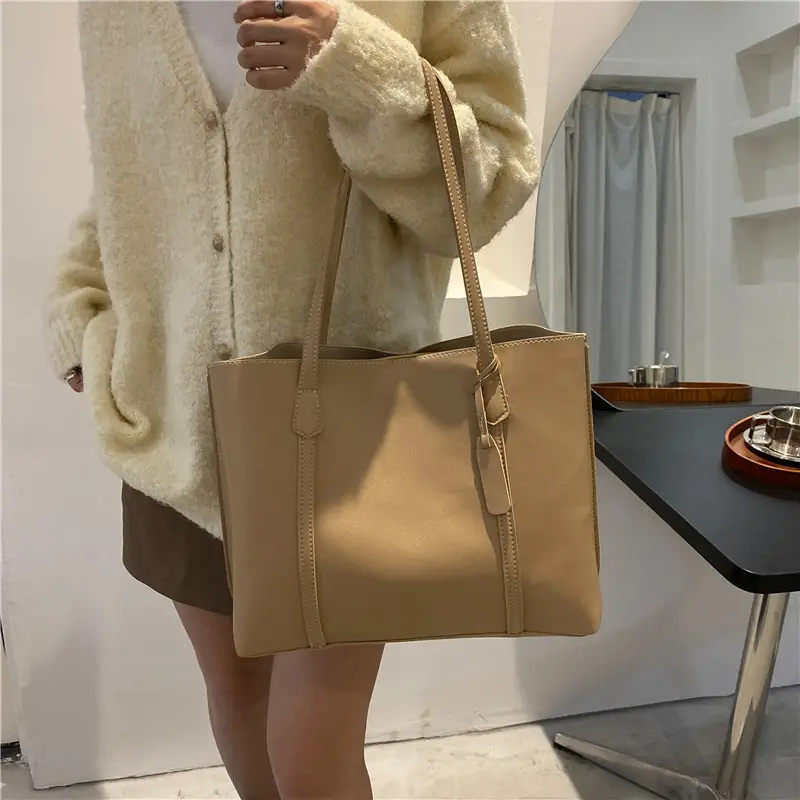 Women's Elegant Shoulder Bag Soft Leather Big Capacity 2021 - Image 7