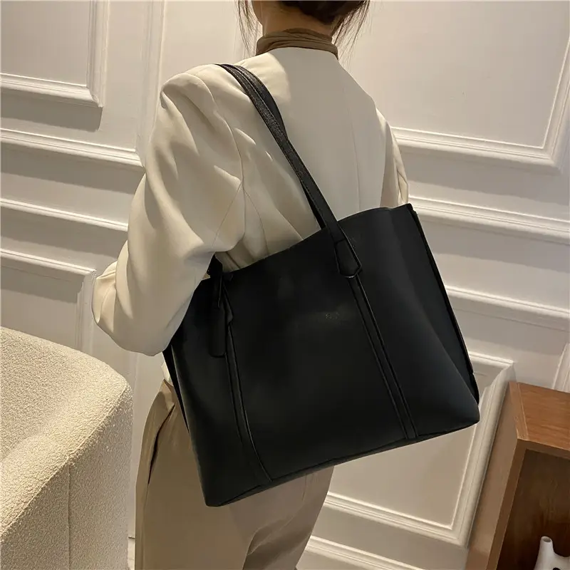 Women's Elegant Shoulder Bag Soft Leather Big Capacity 2021 - Image 8