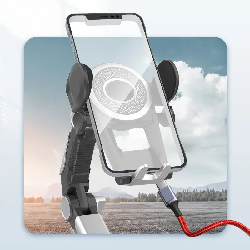 Multi-Function Car Phone Mount with Suction Cup & Shock Absorbing Arm - Image 11
