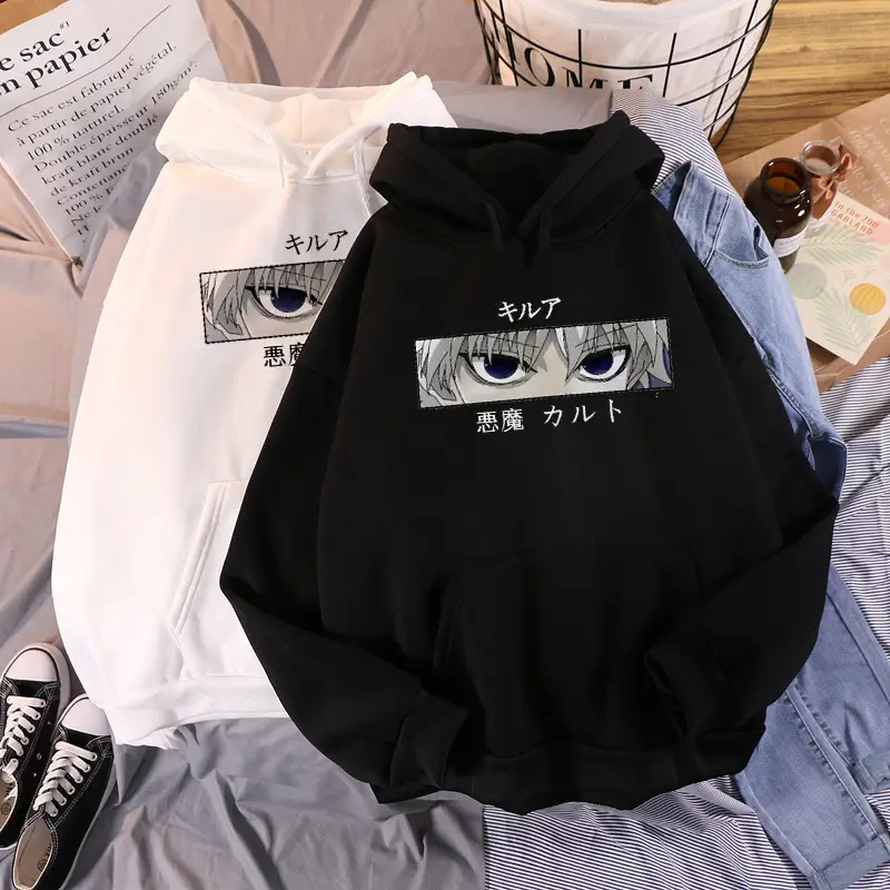 Women Cartoon Printed Hoodie Beige Thick Warm Winter - Image 38