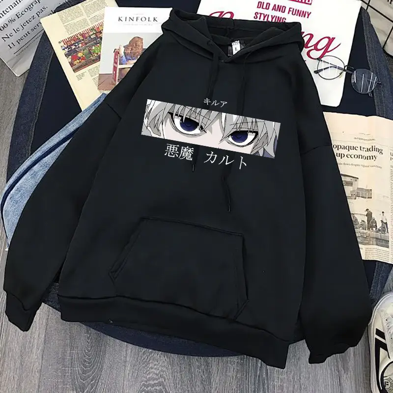 Women Cartoon Printed Hoodie Beige Thick Warm Winter - Image 13