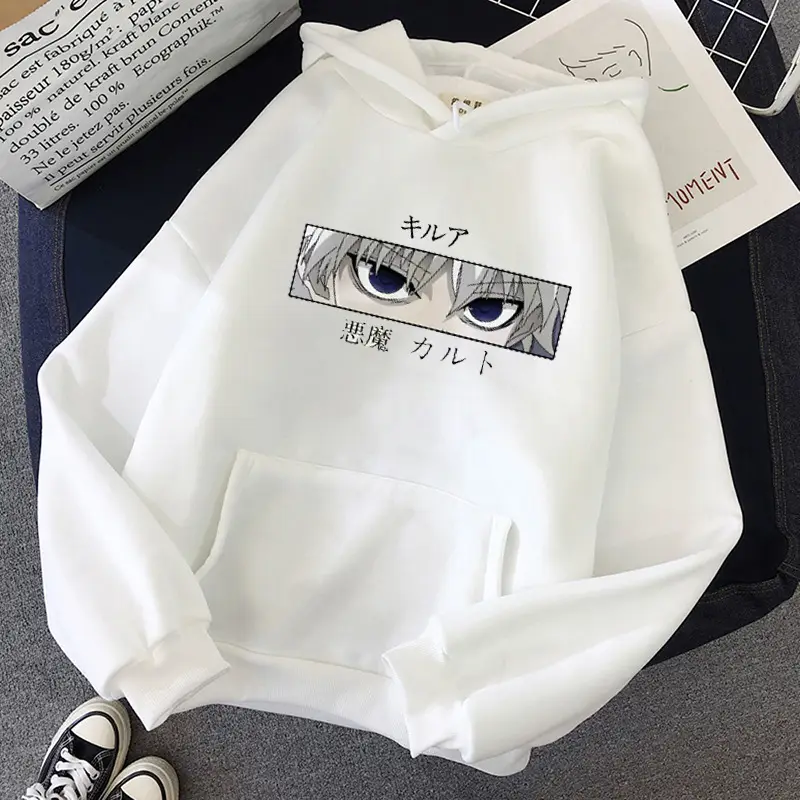 Women Cartoon Printed Hoodie Beige Thick Warm Winter - Image 14
