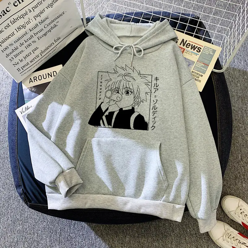 Women Cartoon Printed Hoodie Beige Thick Warm Winter - Image 18