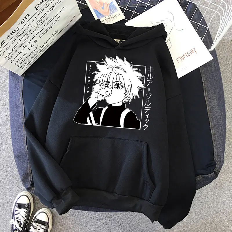 Women Cartoon Printed Hoodie Beige Thick Warm Winter - Image 19