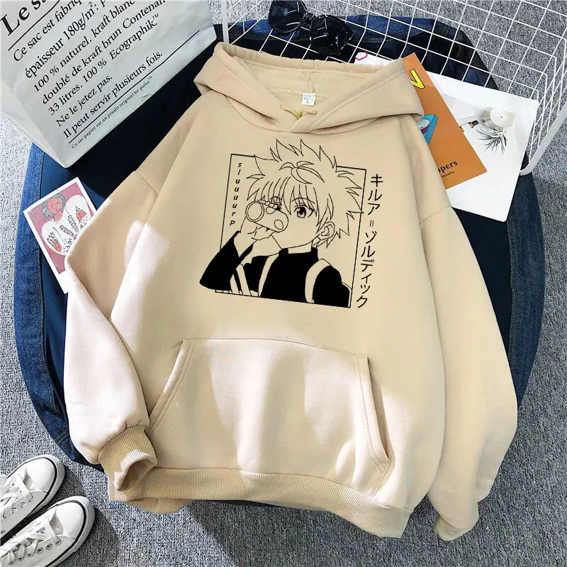 Women Cartoon Printed Hoodie Beige Thick Warm Winter - Image 21