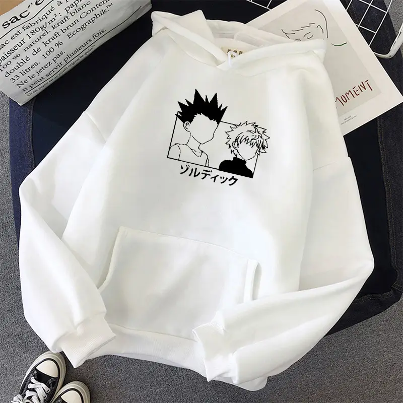 Women Cartoon Printed Hoodie Beige Thick Warm Winter - Image 25
