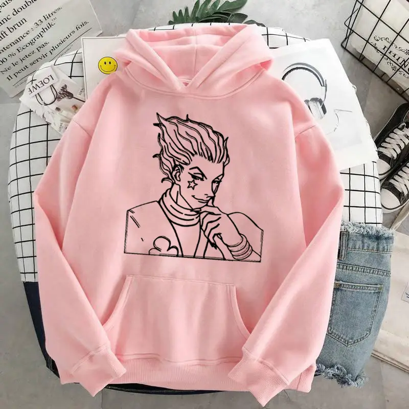 Women Cartoon Printed Hoodie Beige Thick Warm Winter - Image 5