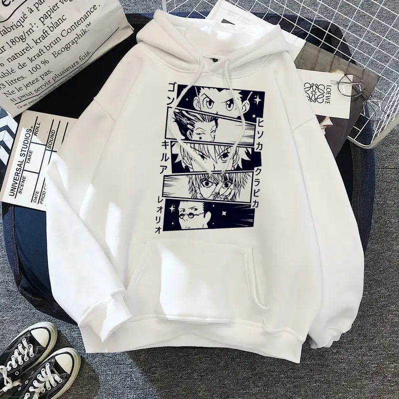 Women Cartoon Printed Hoodie Beige Thick Warm Winter - Image 6