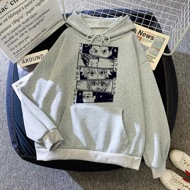 Women Cartoon Printed Hoodie Beige Thick Warm Winter - Image 8