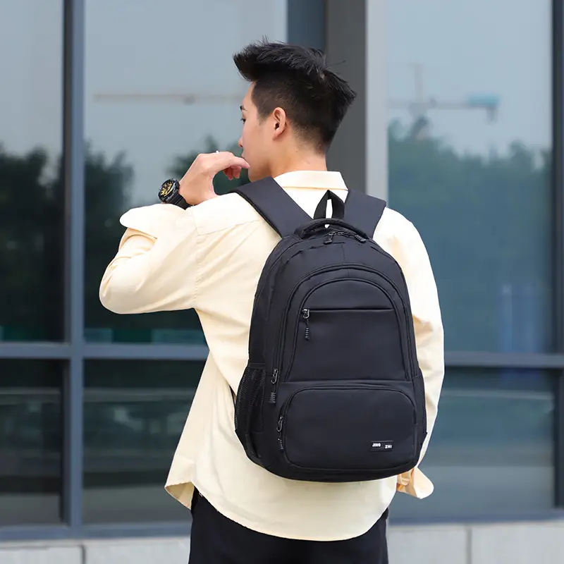 Men's Black Business Backpack with 3 Compartments - Image 11