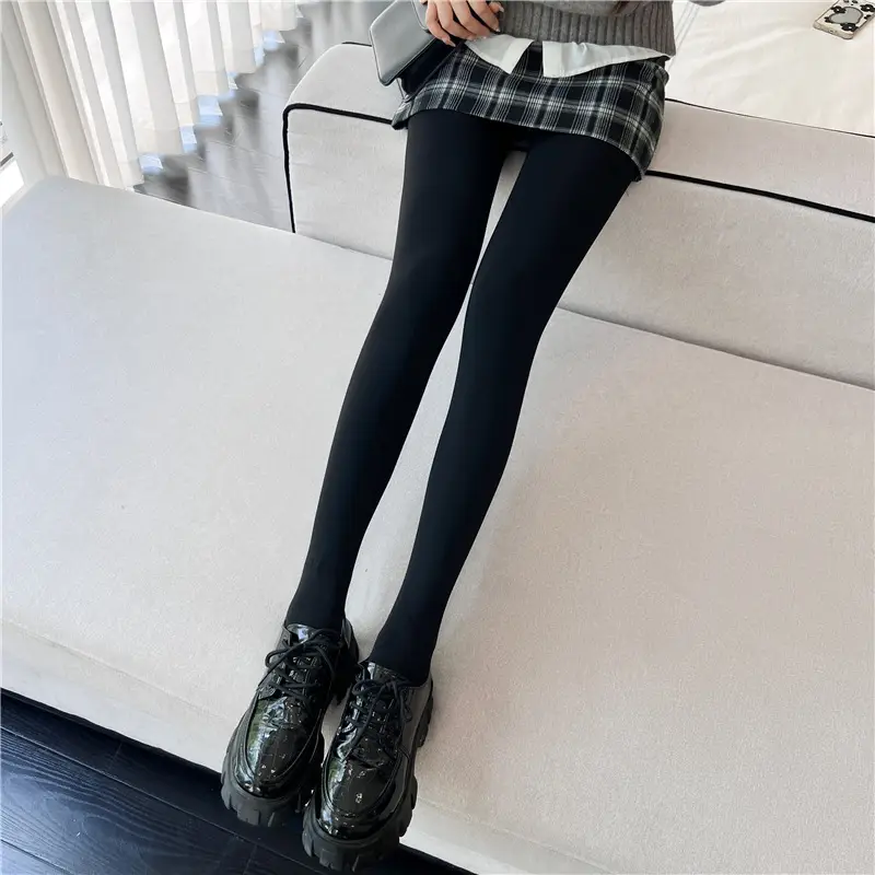 Women Fleece Lined Leggings Warm Anti-Snagging Nude Slim Fit - Image 10
