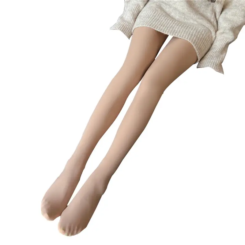 Women Fleece Lined Leggings Warm Anti-Snagging Nude Slim Fit - Image 11
