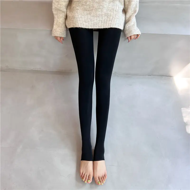 Women Fleece Lined Leggings Warm Anti-Snagging Nude Slim Fit - Image 6