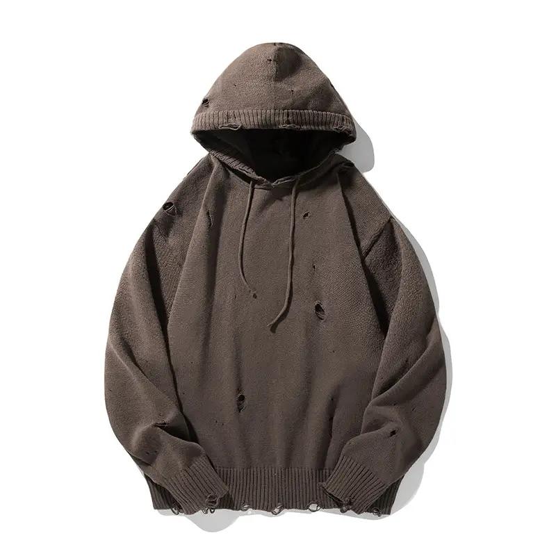 Gray Striped Sweatshirt for Men Winter - Image 7