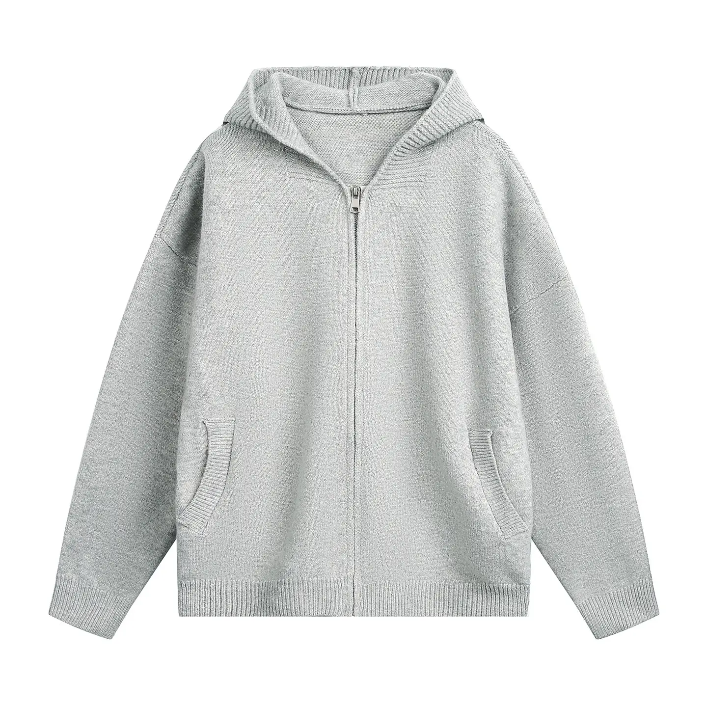 Gray Striped Sweatshirt for Men Winter - Image 9