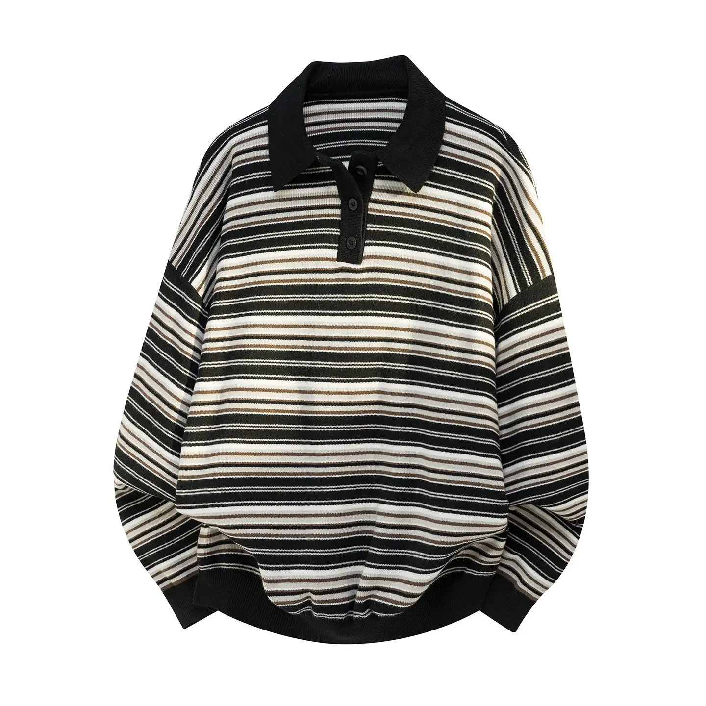 Gray Striped Sweatshirt for Men Winter - Image 16