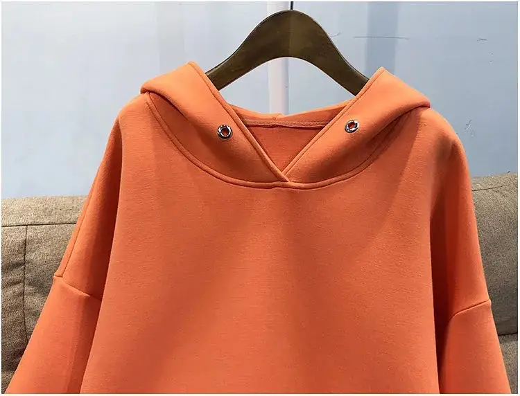 Pink Hooded Sweatshirt for Women Loose Fit Long Sleeve — feature 8