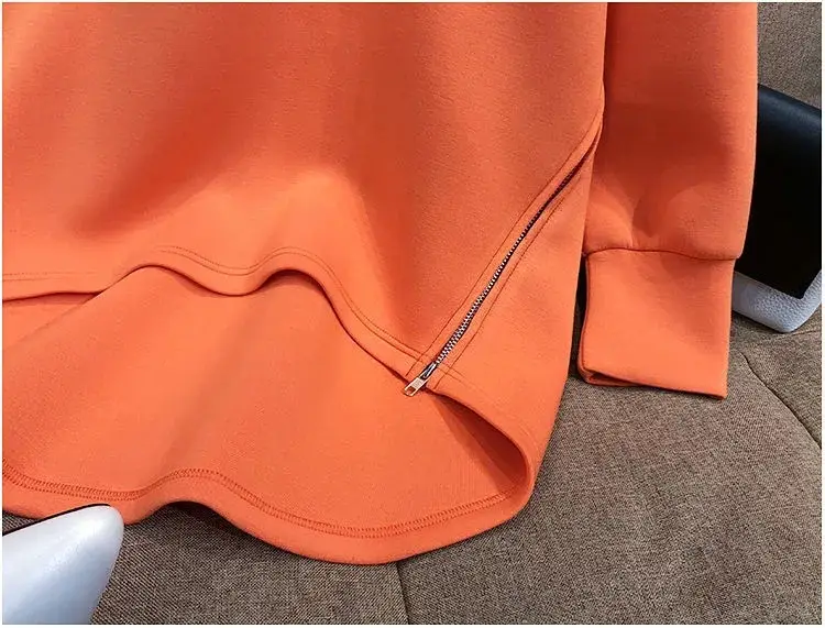 Pink Hooded Sweatshirt for Women Loose Fit Long Sleeve — feature 9