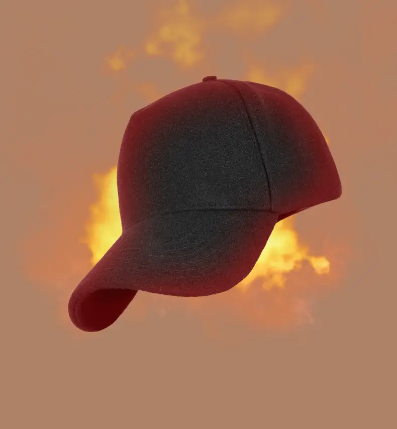 Men Wool Fleece Baseball Cap Grey Black Grey — feature 14