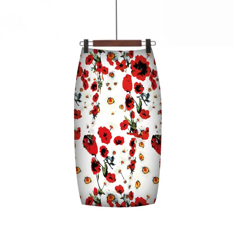 Women's Floral Crop Capri Skirt with White Heels - Image 21