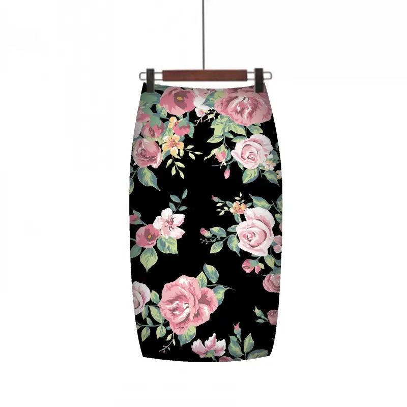 Women's Floral Crop Capri Skirt with White Heels - Image 8