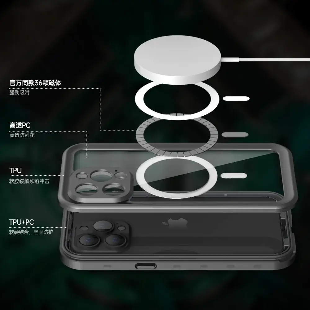 Waterproof Magnetic iPhone Case for 15" - Image 8