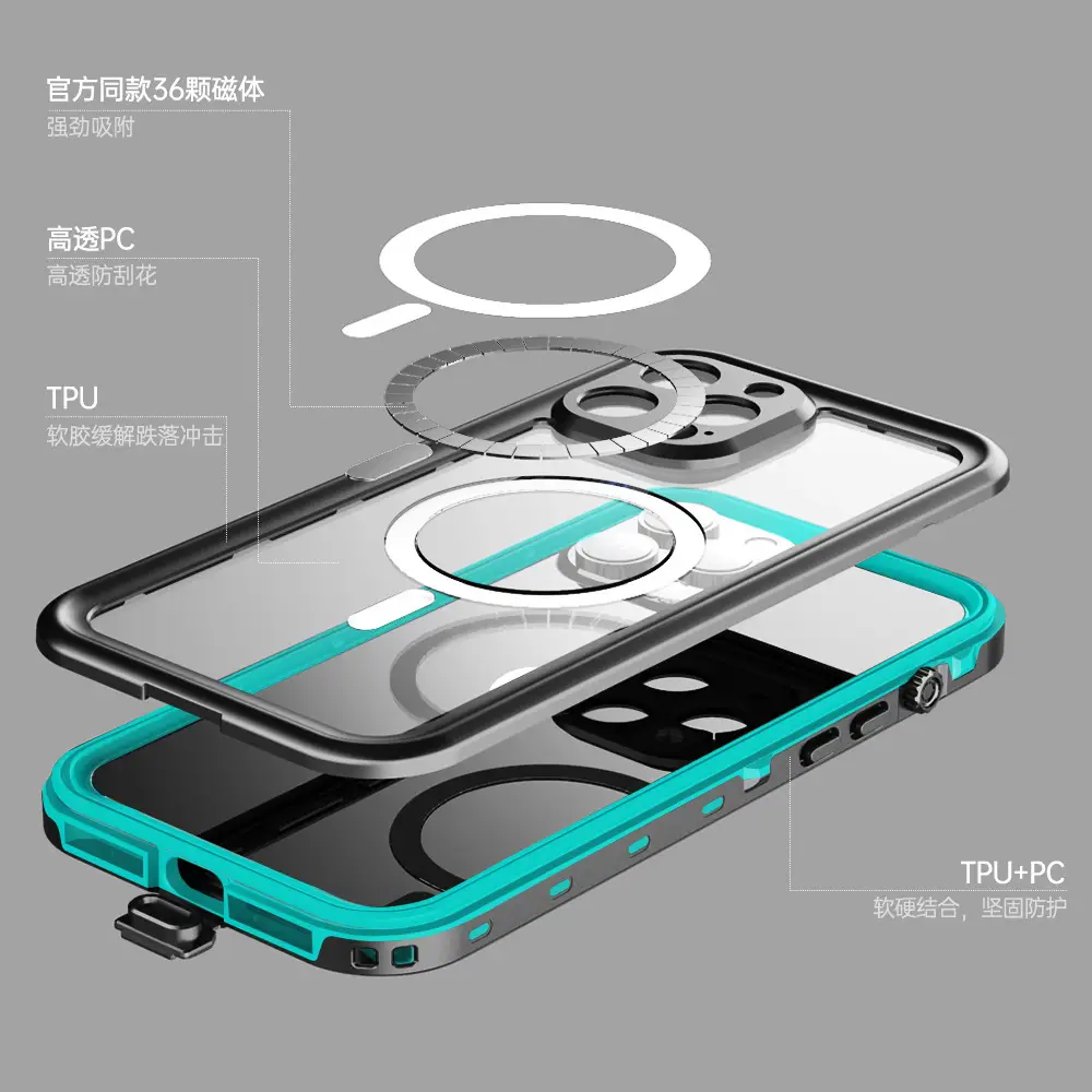 Waterproof Magnetic iPhone Case for 15" — feature 20