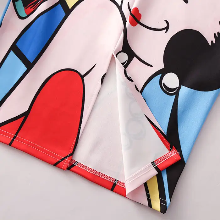 Women's Digital Printed Pencil Skirt with Bird Design — feature 11