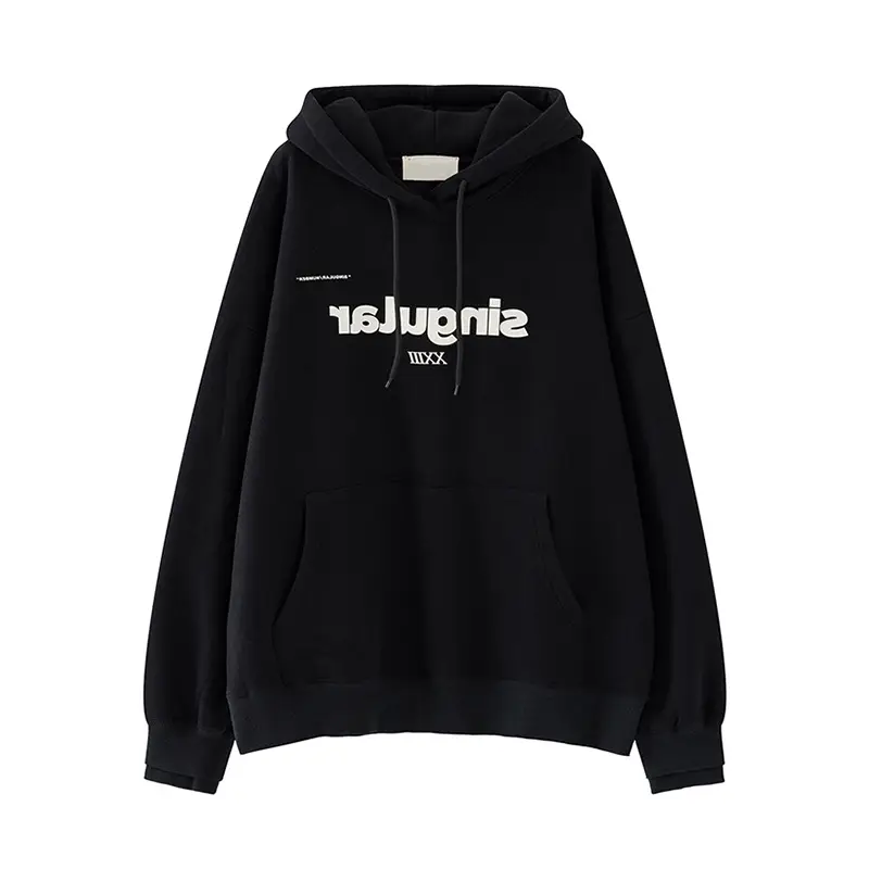 Grey Hooded Sweatshirt Women Fleece Lined Oversize 2023 - Image 7