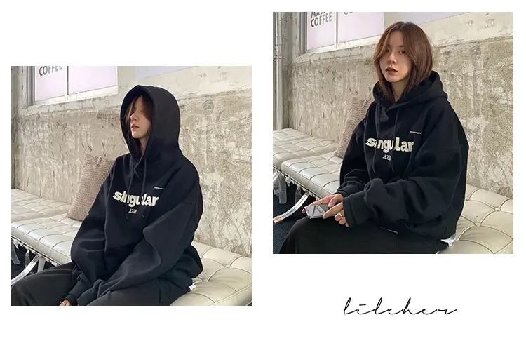 Grey Hooded Sweatshirt Women Fleece Lined Oversize 2023 — feature 10