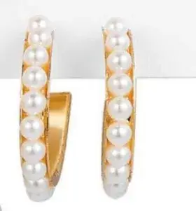 Cross Border Pearl Earrings Set 6 Pieces Gold - Image 6