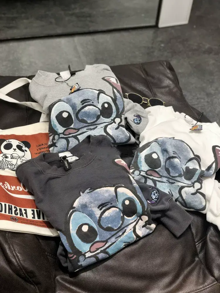 2026 Cotton Cartoon Pullover Sweatshirt Grey Unisex — feature 14