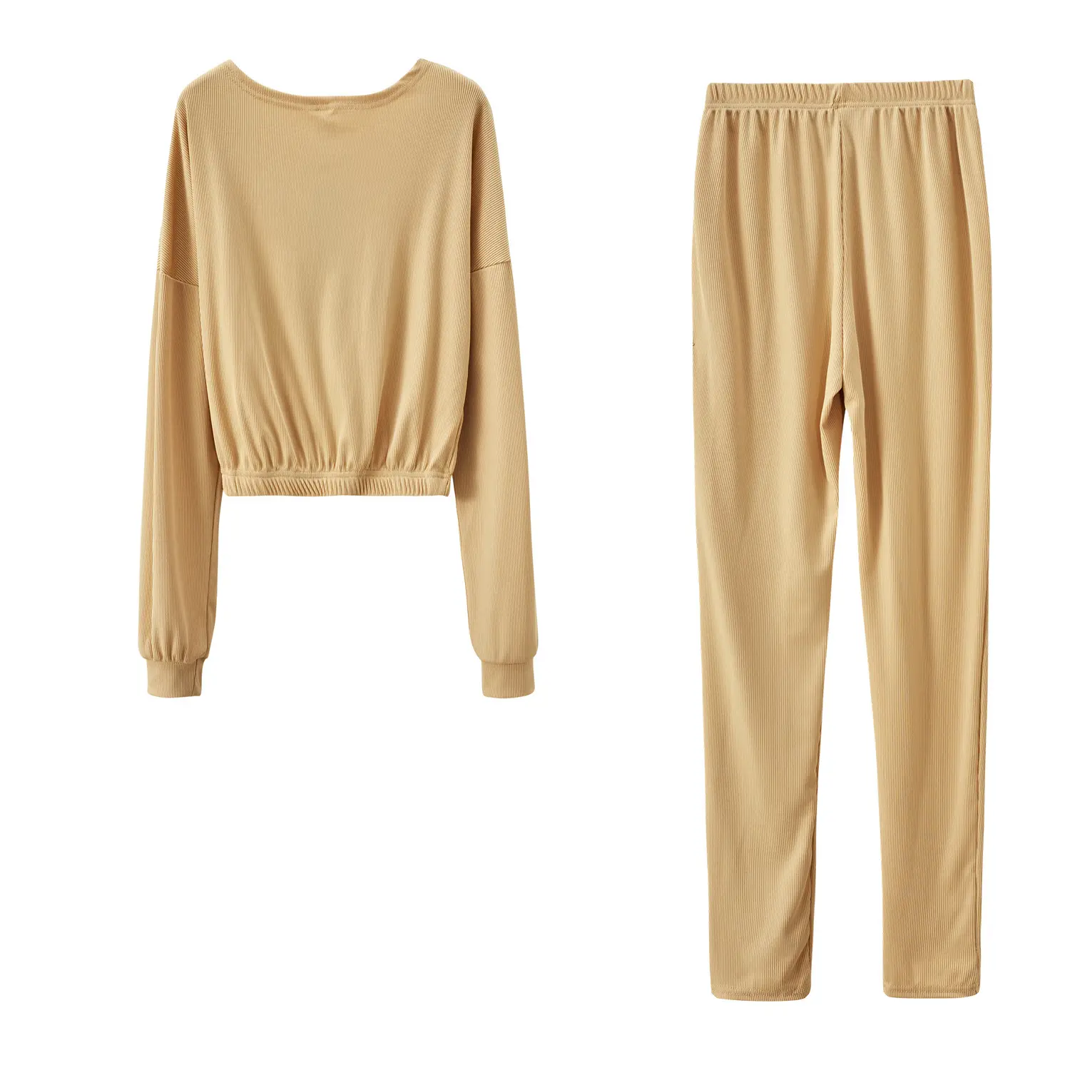 Women's Black Sweatpants Set with Letter Embroidery — feature 33