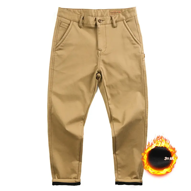Men's Micro-Stretch Slim Fit Casual Pants Tan — feature 14