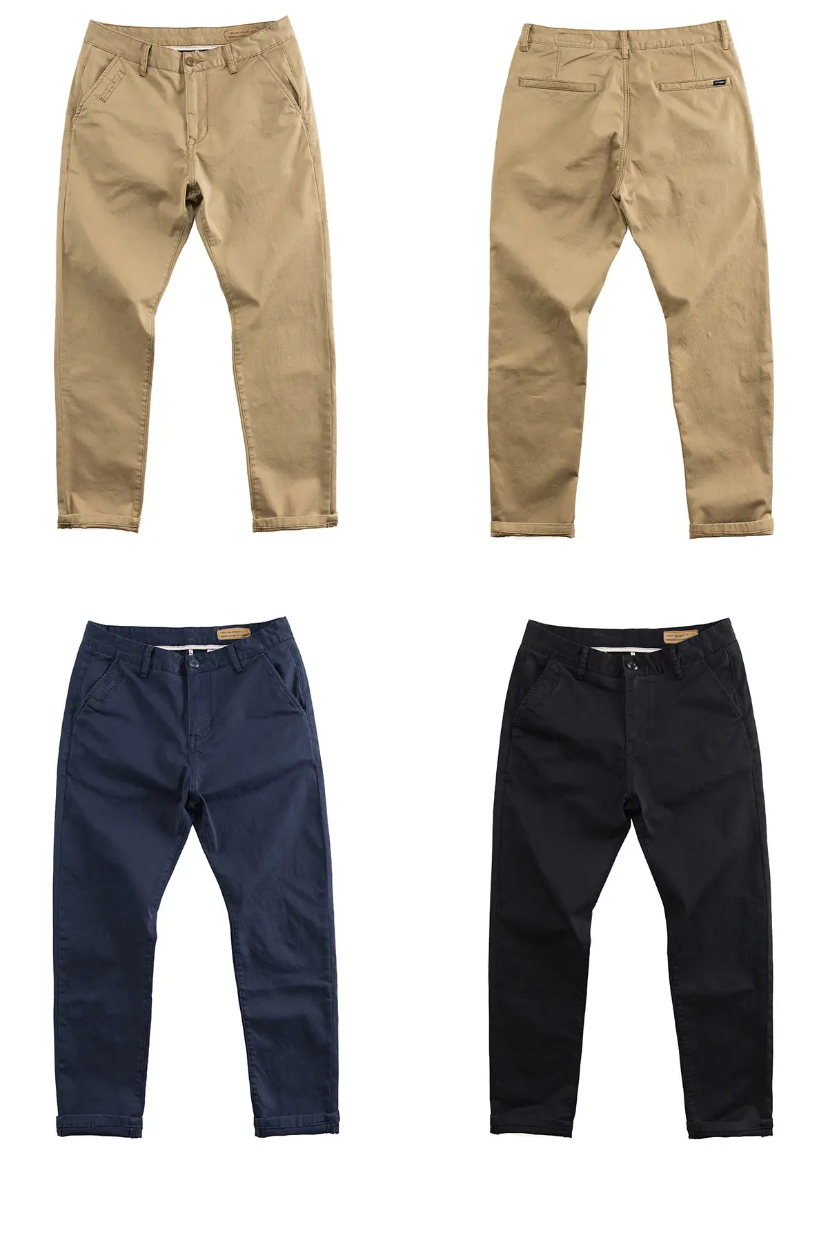 Men's Micro-Stretch Slim Fit Casual Pants Tan — feature 2