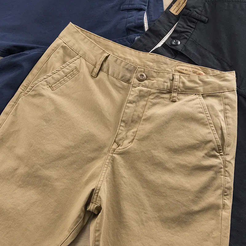 Men's Micro-Stretch Slim Fit Casual Pants Tan — feature 5
