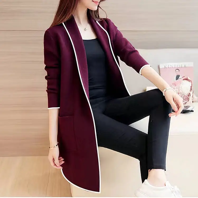 2026 Winter Women's Black Mid-Length Cardigan Jacket — feature 15