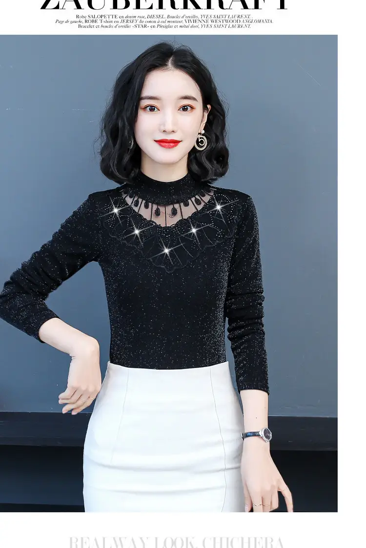 Red Lace Fleece Shirt for Women 2025 Winter Warm — feature 13
