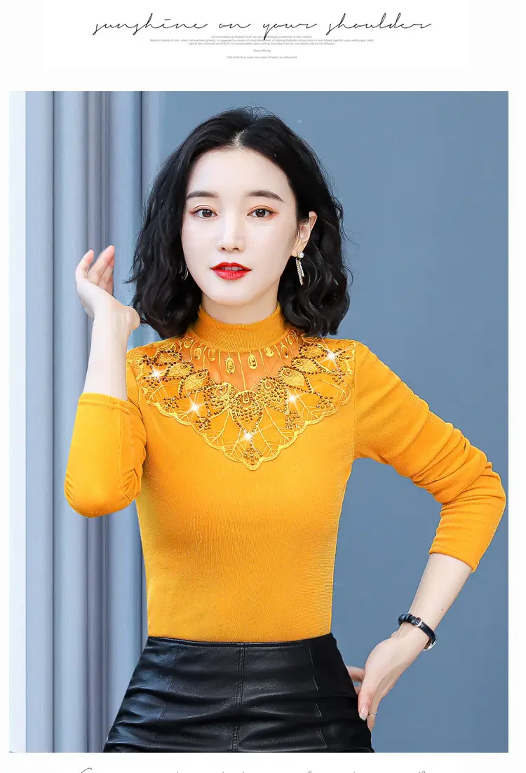 Red Lace Fleece Shirt for Women 2025 Winter Warm — feature 19