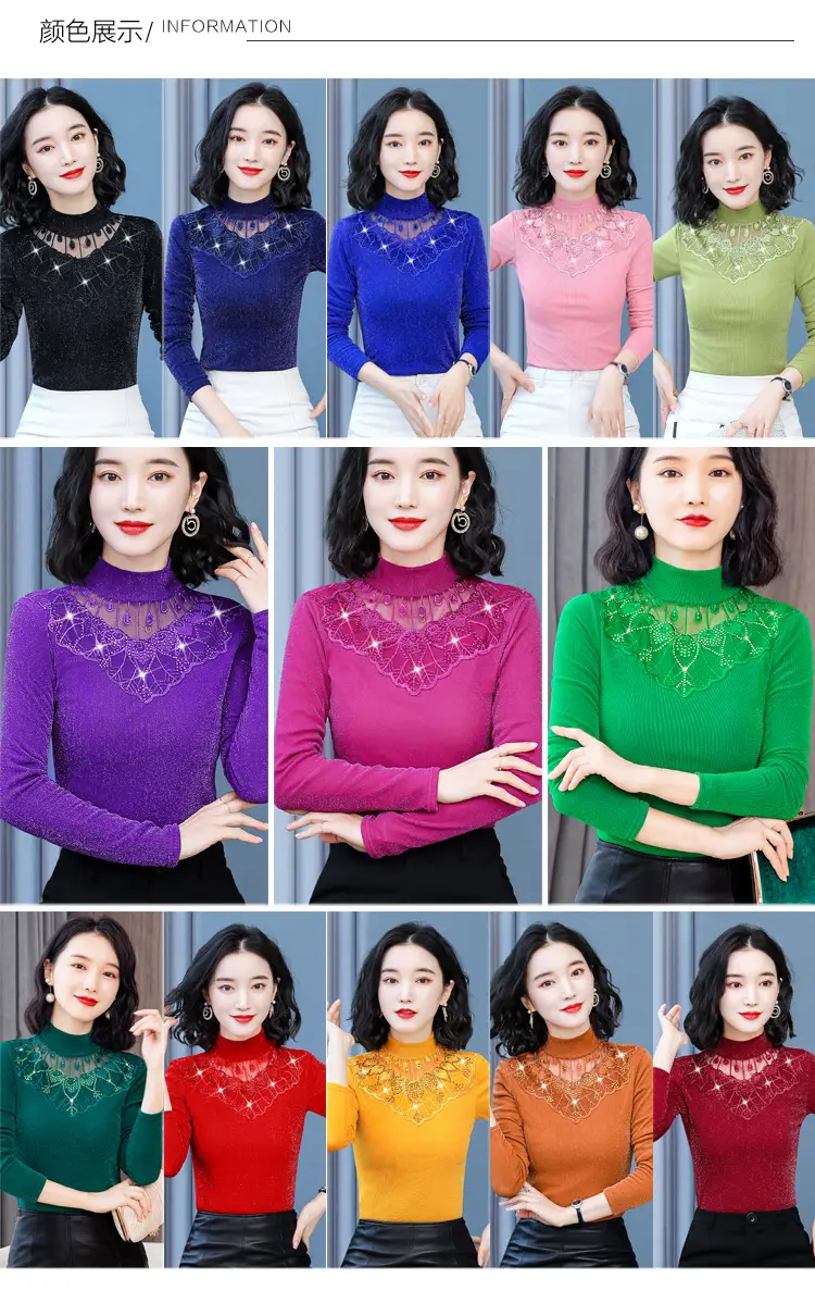 Red Lace Fleece Shirt for Women 2025 Winter Warm — feature 5