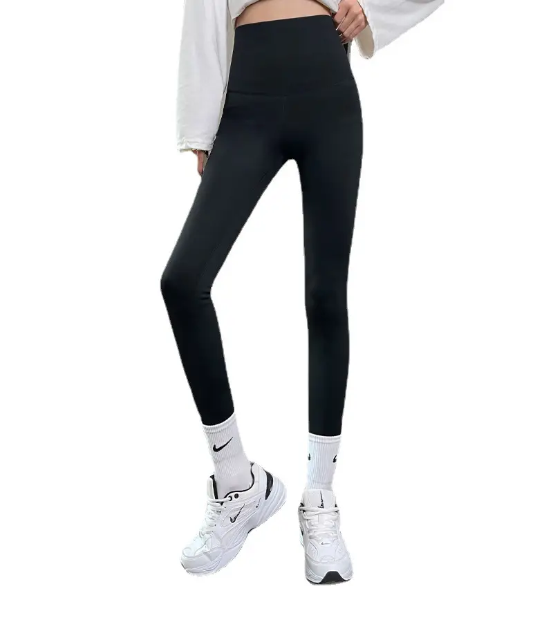 Winter Fleece Leggings Women High Waist Black