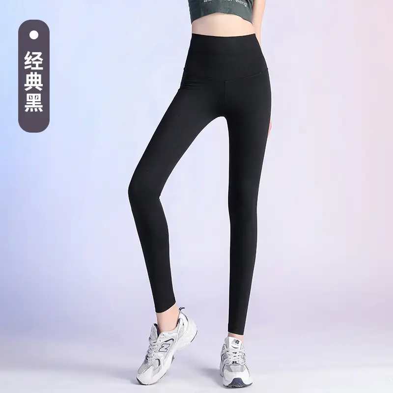 Winter Fleece Leggings Women High Waist Black