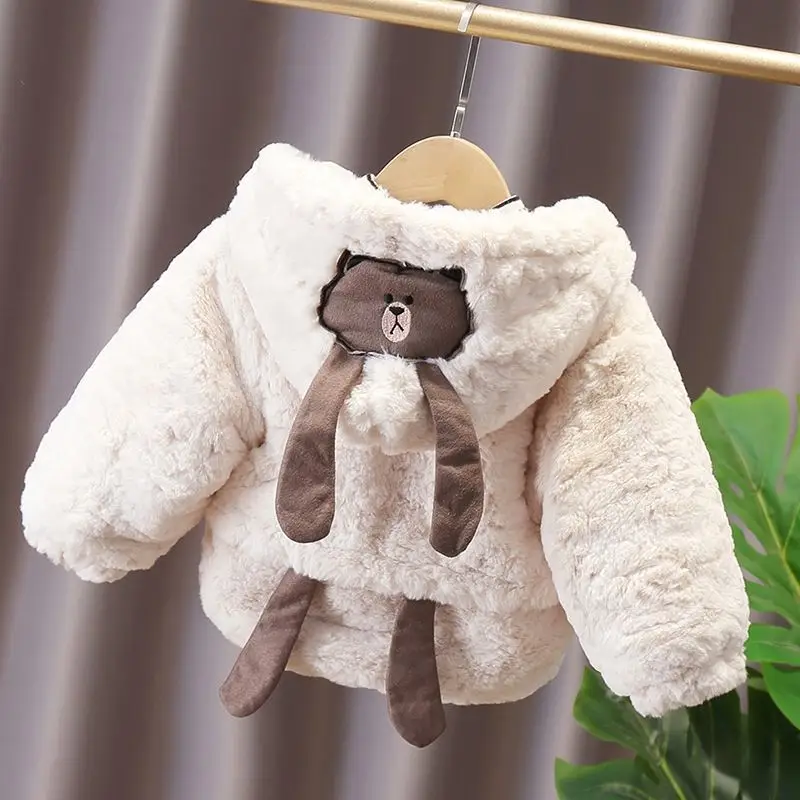 Girls Fleece Coat Winter Western Style Warm Outerwear - Image 2